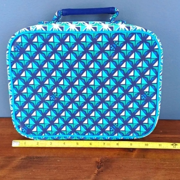 TORY BURCH X NEIMAN MARCUS X TARGET Blue Kaleidoscope Lunch Box Bag - Picture 12 of 16